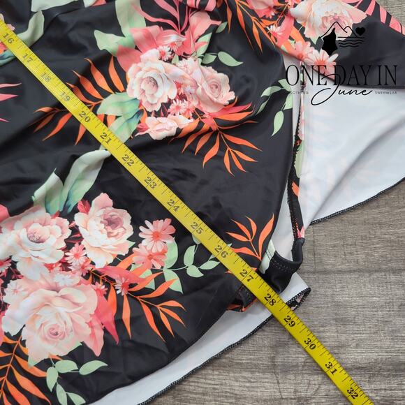 Eomenie Floral Swimdress One Piece Swimsuit Size L - Picture 6 of 8